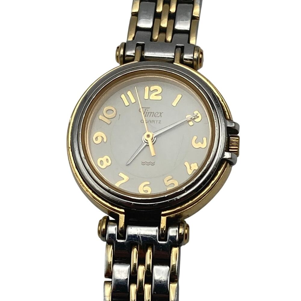 Timex Women's Two Tone Dress Watch 24mm - Fresh Battery - Wrist 6.25" WR